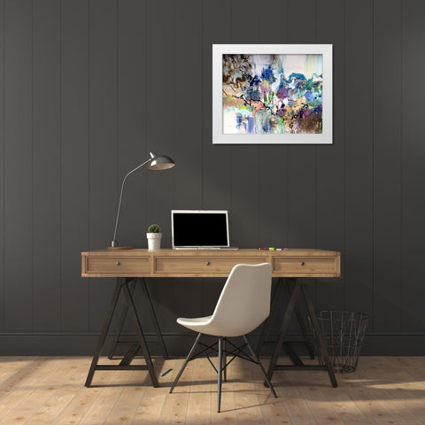 Rainbow Blue I White Modern Wood Framed Art Print by Gardner, Jennifer