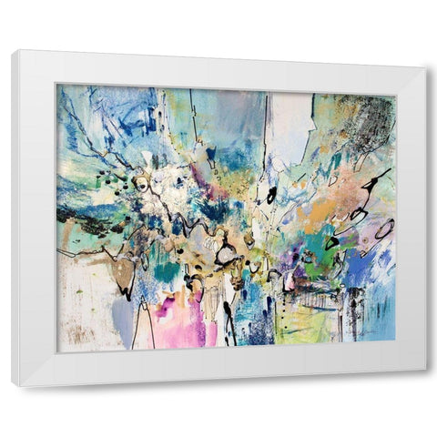 Rainbow Blue II White Modern Wood Framed Art Print by Gardner, Jennifer