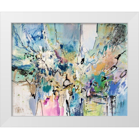 Rainbow Blue II White Modern Wood Framed Art Print by Gardner, Jennifer