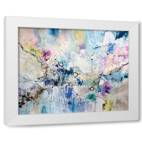 Rainbow Blue III White Modern Wood Framed Art Print by Gardner, Jennifer