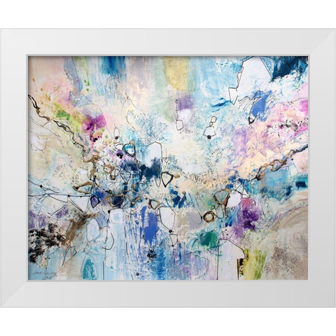 Rainbow Blue III White Modern Wood Framed Art Print by Gardner, Jennifer