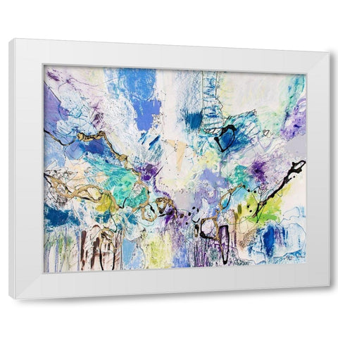 Rainbow Blue IV White Modern Wood Framed Art Print by Gardner, Jennifer