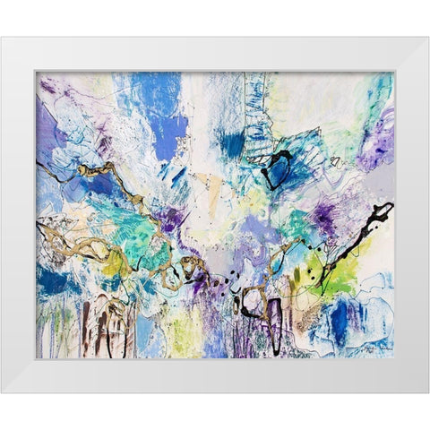 Rainbow Blue IV White Modern Wood Framed Art Print by Gardner, Jennifer