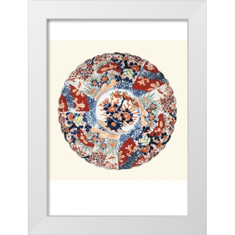 Imari Porcelain I White Modern Wood Framed Art Print by Vision Studio