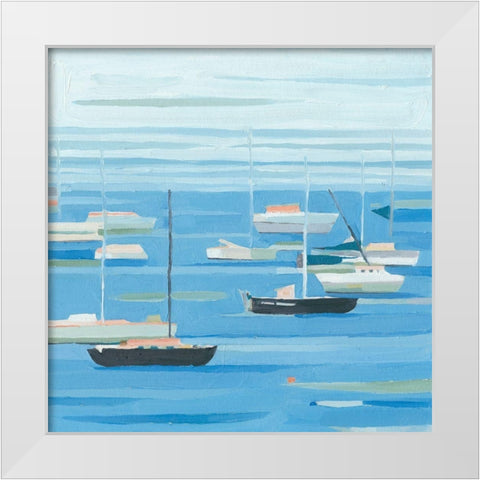 Summer Regatta II White Modern Wood Framed Art Print by Scarvey, Emma