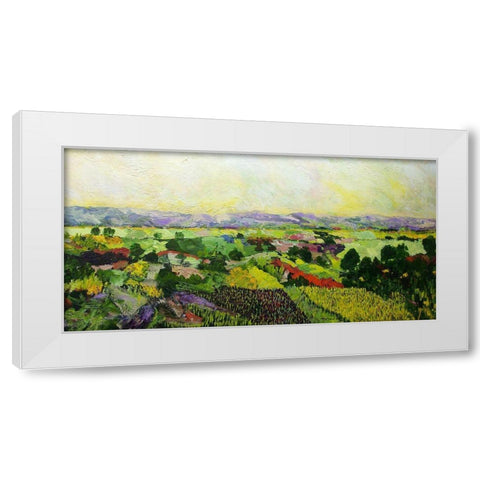 Dawns Early Light White Modern Wood Framed Art Print by Friedlander, Allan
