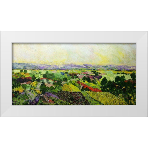 Dawns Early Light White Modern Wood Framed Art Print by Friedlander, Allan