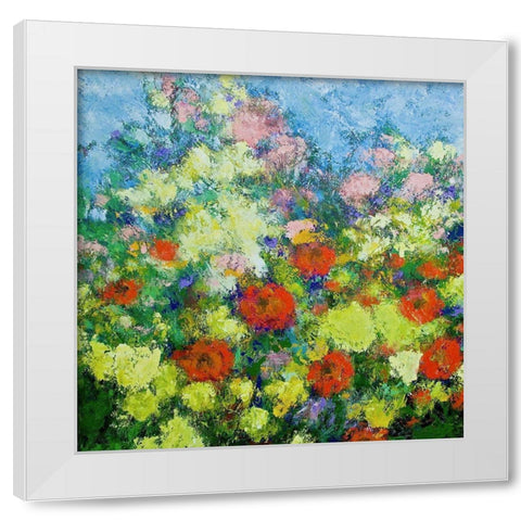 Garden Shower White Modern Wood Framed Art Print by Friedlander, Allan