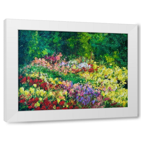 Forest Garden White Modern Wood Framed Art Print by Friedlander, Allan
