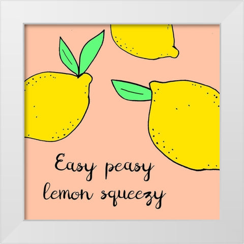 Lemon Squeeze II White Modern Wood Framed Art Print by Sizemore, Natalie