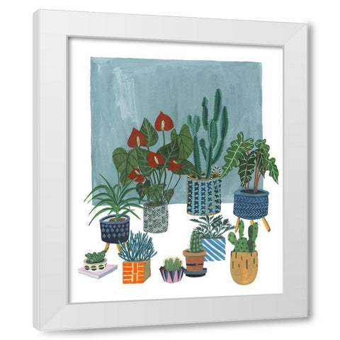 A Portrait of Plants I White Modern Wood Framed Art Print by Wang, Melissa