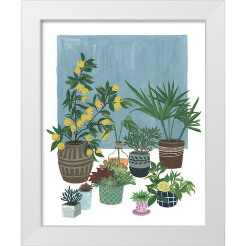 A Portrait of Plants II White Modern Wood Framed Art Print by Wang, Melissa