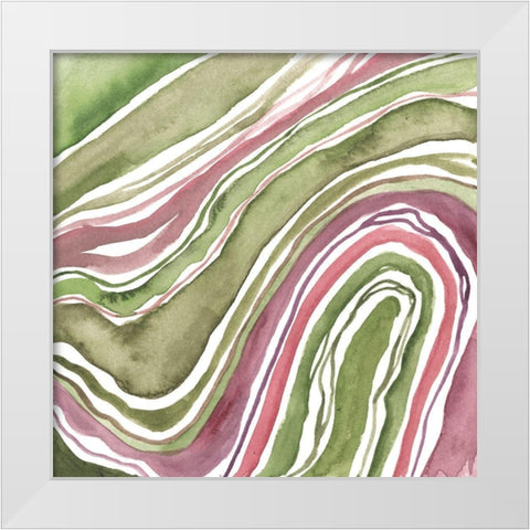 Up Close Agate I White Modern Wood Framed Art Print by Wang, Melissa