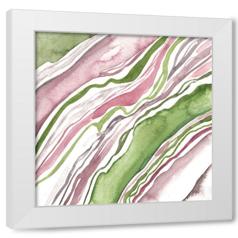 Up Close Agate II White Modern Wood Framed Art Print by Wang, Melissa