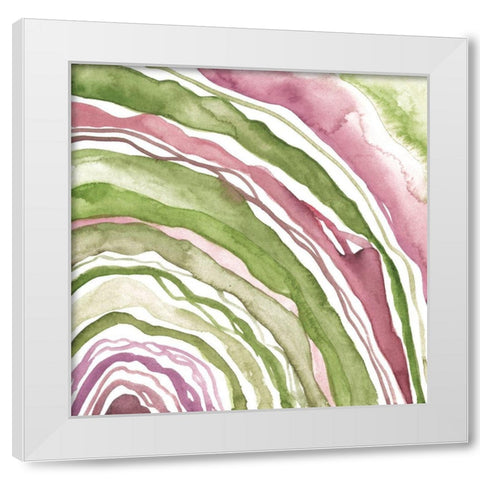 Up Close Agate III White Modern Wood Framed Art Print by Wang, Melissa