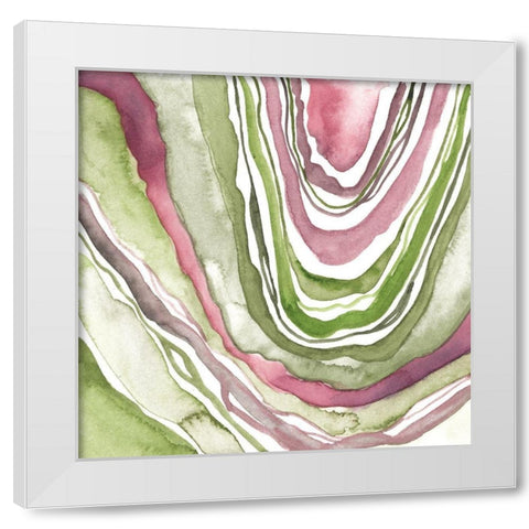 Up Close Agate IV White Modern Wood Framed Art Print by Wang, Melissa