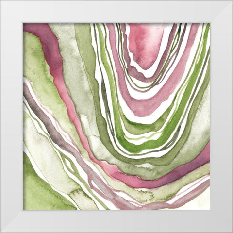 Up Close Agate IV White Modern Wood Framed Art Print by Wang, Melissa