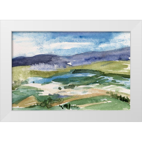 Living in the Mountains I White Modern Wood Framed Art Print by Wang, Melissa