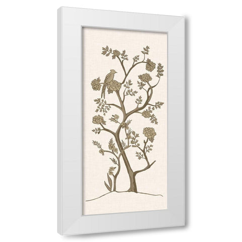 Sepia Chinoiserie II White Modern Wood Framed Art Print by Zarris, Chariklia