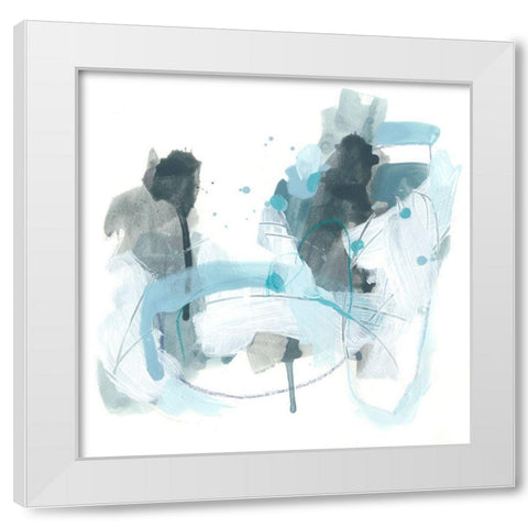 Liquid Notation II White Modern Wood Framed Art Print by Vess, June Erica