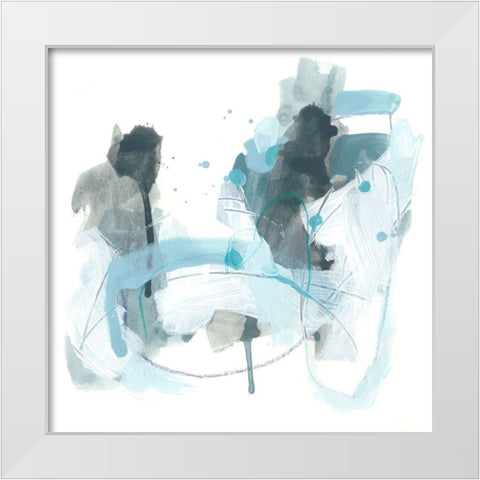 Liquid Notation II White Modern Wood Framed Art Print by Vess, June Erica
