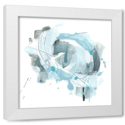 Liquid Notation III White Modern Wood Framed Art Print by Vess, June Erica