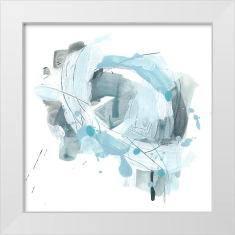 Liquid Notation III White Modern Wood Framed Art Print by Vess, June Erica