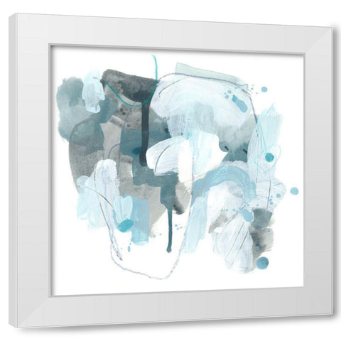 Liquid Notation IV White Modern Wood Framed Art Print by Vess, June Erica