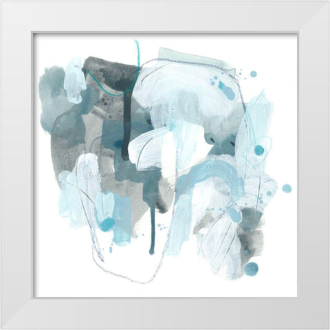 Liquid Notation IV White Modern Wood Framed Art Print by Vess, June Erica