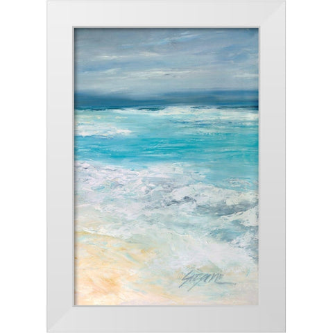 Storm at Sea II White Modern Wood Framed Art Print by Wilkins, Suzanne