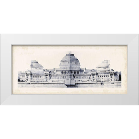 Les Grand Prix de Rome in Blue I White Modern Wood Framed Art Print by LeDeley