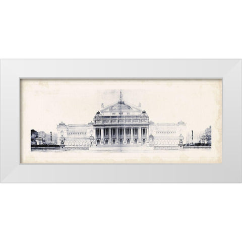 Les Grand Prix de Rome in Blue II White Modern Wood Framed Art Print by LeDeley