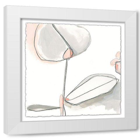 Blush Affinity I White Modern Wood Framed Art Print by Vess, June Erica