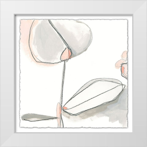 Blush Affinity I White Modern Wood Framed Art Print by Vess, June Erica