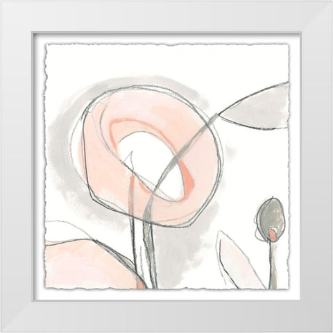 Blush Affinity II White Modern Wood Framed Art Print by Vess, June Erica