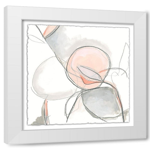 Blush Affinity IV White Modern Wood Framed Art Print by Vess, June Erica