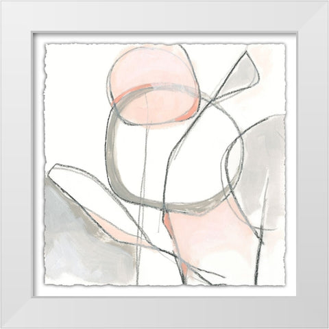 Blush Affinity VI White Modern Wood Framed Art Print by Vess, June Erica