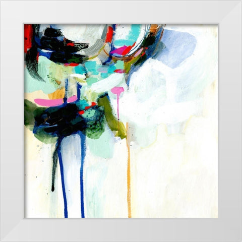 Collider IV White Modern Wood Framed Art Print by Borges, Victoria