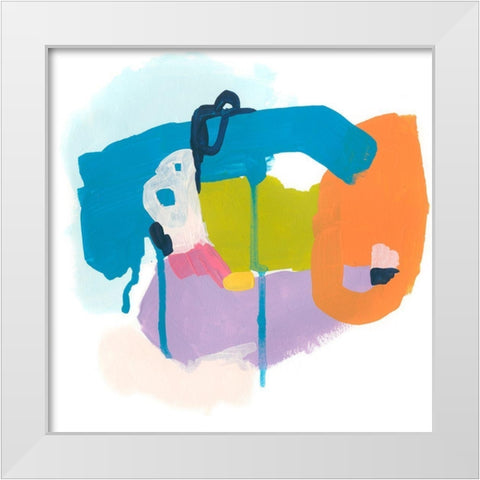 Shorthand I White Modern Wood Framed Art Print by Vess, June Erica