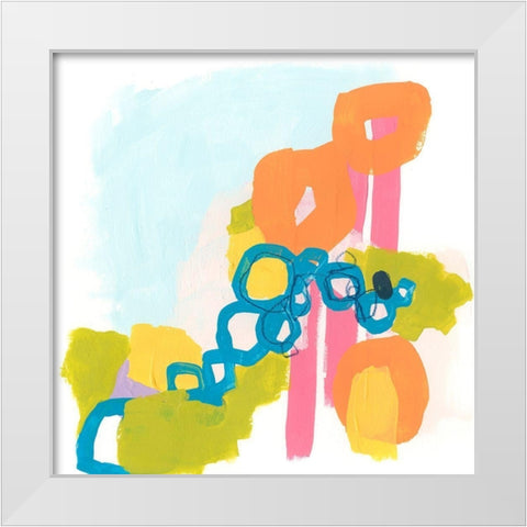 Shorthand IV White Modern Wood Framed Art Print by Vess, June Erica