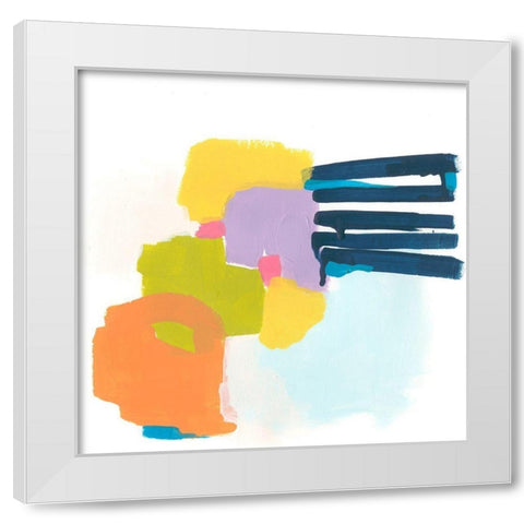 Shorthand VI White Modern Wood Framed Art Print by Vess, June Erica