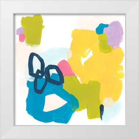 Shorthand IX White Modern Wood Framed Art Print by Vess, June Erica