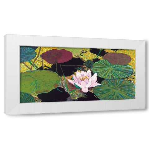 Steamy Pond White Modern Wood Framed Art Print by Friedlander, Allan