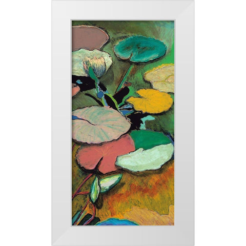 Windchime Spring White Modern Wood Framed Art Print by Friedlander, Allan