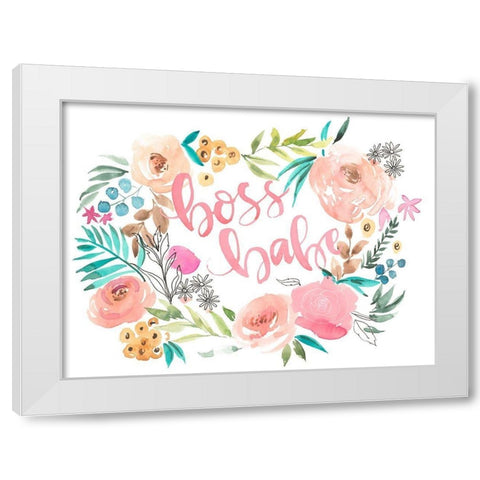 Boss Babe I White Modern Wood Framed Art Print by Parker, Jennifer Paxton