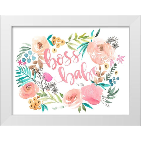 Boss Babe I White Modern Wood Framed Art Print by Parker, Jennifer Paxton