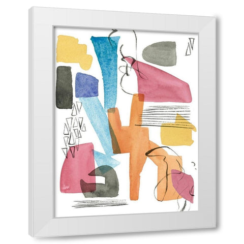 Colors of Sound I White Modern Wood Framed Art Print by Wang, Melissa