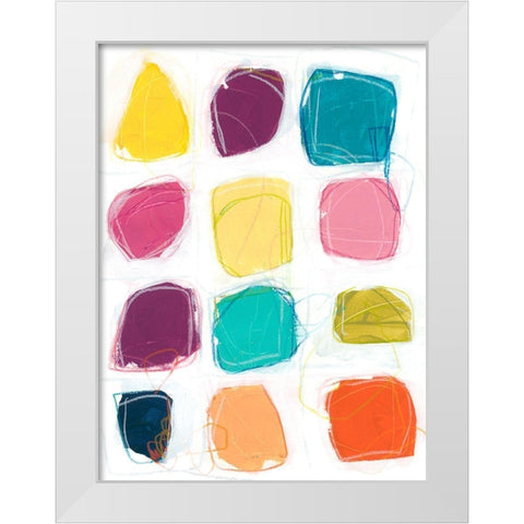 Vivid Windows I White Modern Wood Framed Art Print by Vess, June Erica