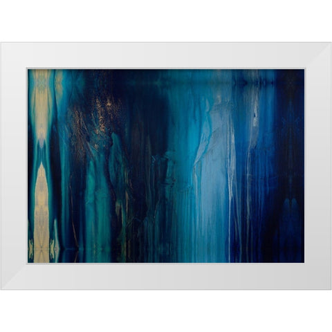 Emeralds and Sapphires White Modern Wood Framed Art Print by Guererra, Teodora