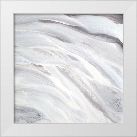 Silver Fragments II White Modern Wood Framed Art Print by Guererra, Teodora